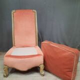 Chaise basse style Louis XV