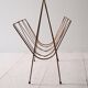 Porte-revues vintage scandinave en métal des années 1960