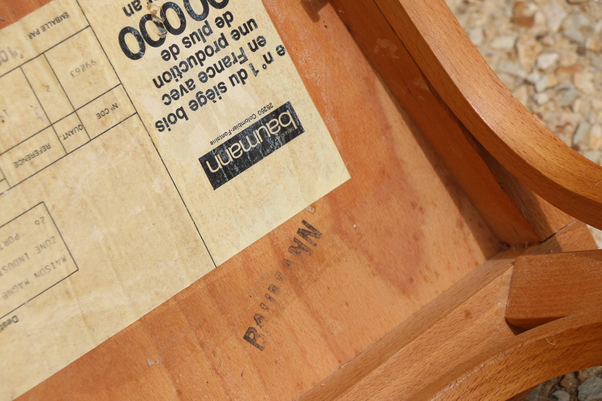 10 BAUMANN chairs N°18 light beech