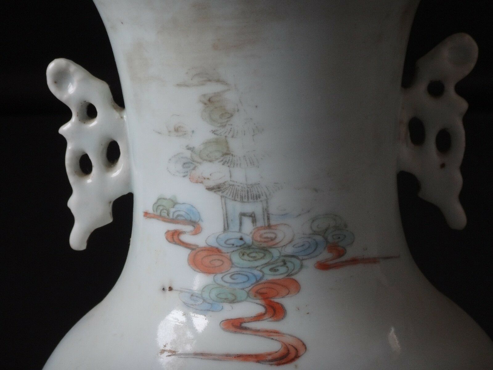 Chinese porcelain vase 43cm Qing women porcelain China XIX