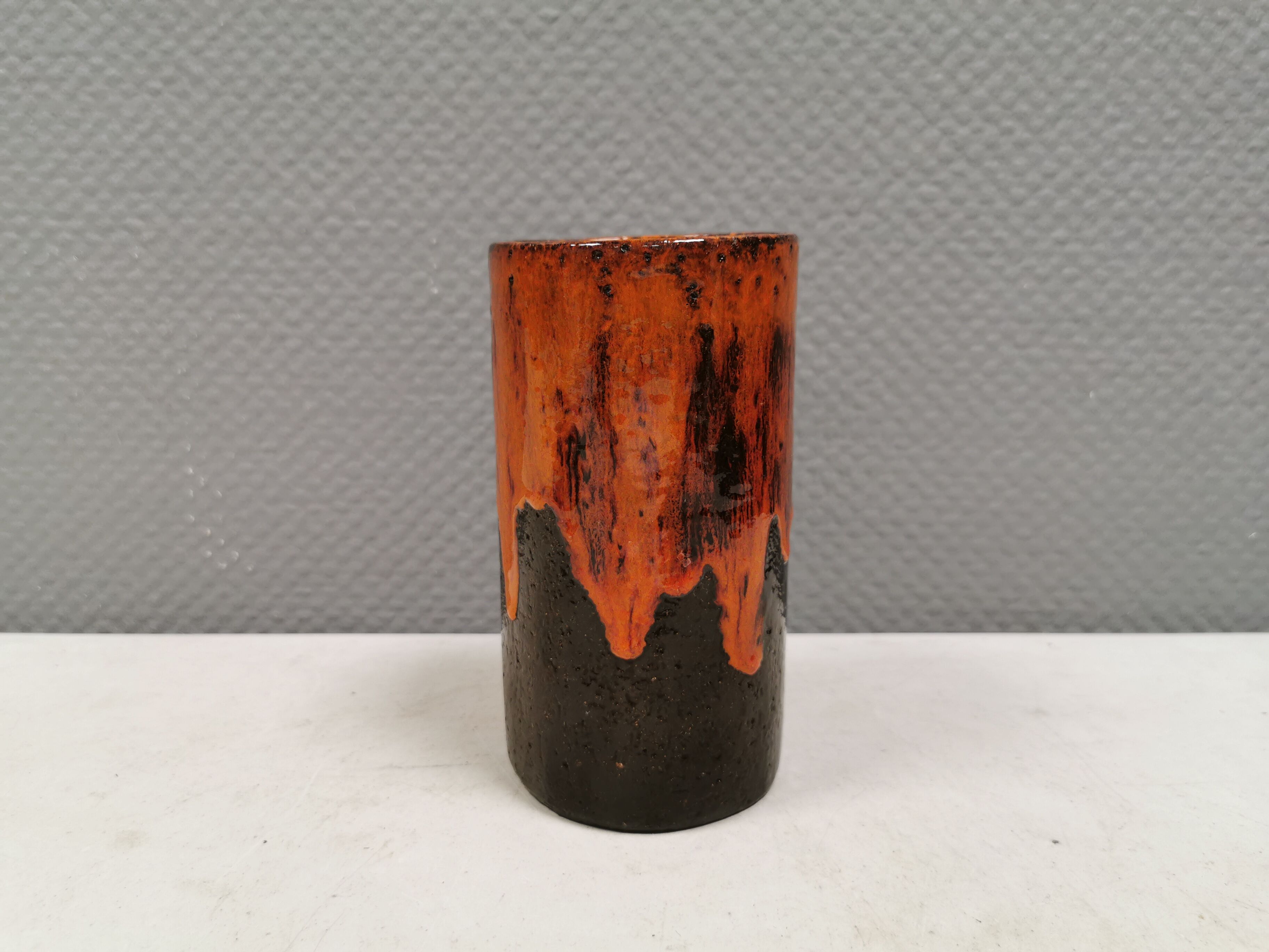 Vase avec émail coulant, Danemark 1975.