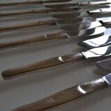 12 couteaux de table manches métal argenté & lames inox 22 cm
