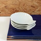 4 scallop shell cups