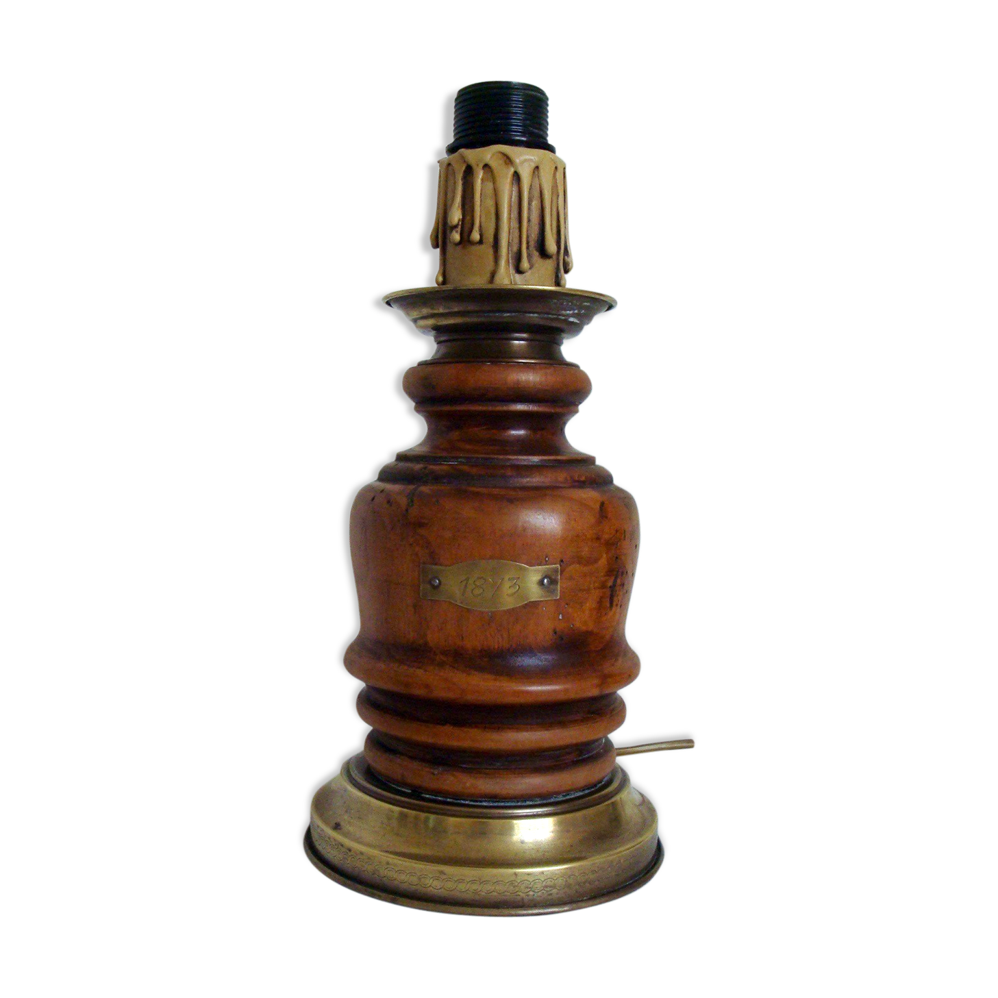 Walk from wood and brass lamp