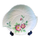 Plat de service décoratif Carlton Ware à feuilles vertes et fleurs roses