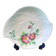 Plat de service décoratif Carlton Ware à feuilles vertes et fleurs roses