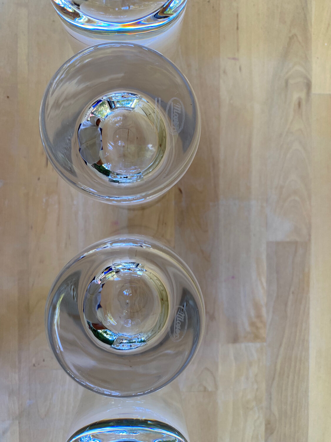 Set of 4 crystal tumbler glasses, Moser