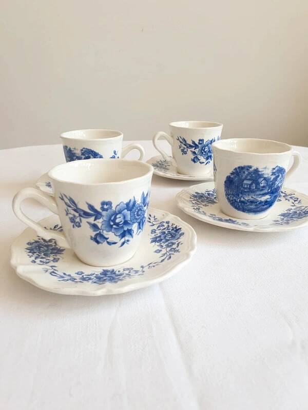 Antique coffee cups Sarreguemines