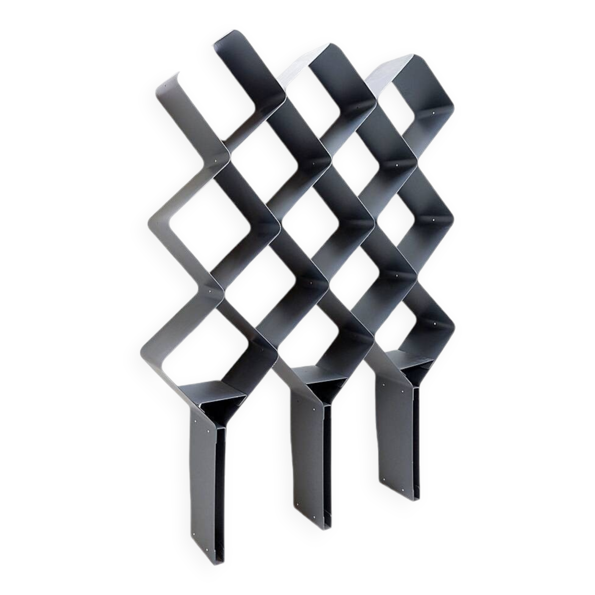 Honeycomb metal wall shelf