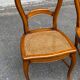 4 chaises à manger cannées Louis Philippe bois massif