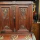 Rococo-style secretary. Solid oak, hand-painted. France. 18th century.