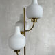 Stilnovo, floor lamp with three opalines, Italy 1950