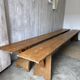 Pair of antique farm benches