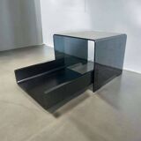 VINTAGE CURVED GLASS COFFEE TABLE / SIDE TABLE