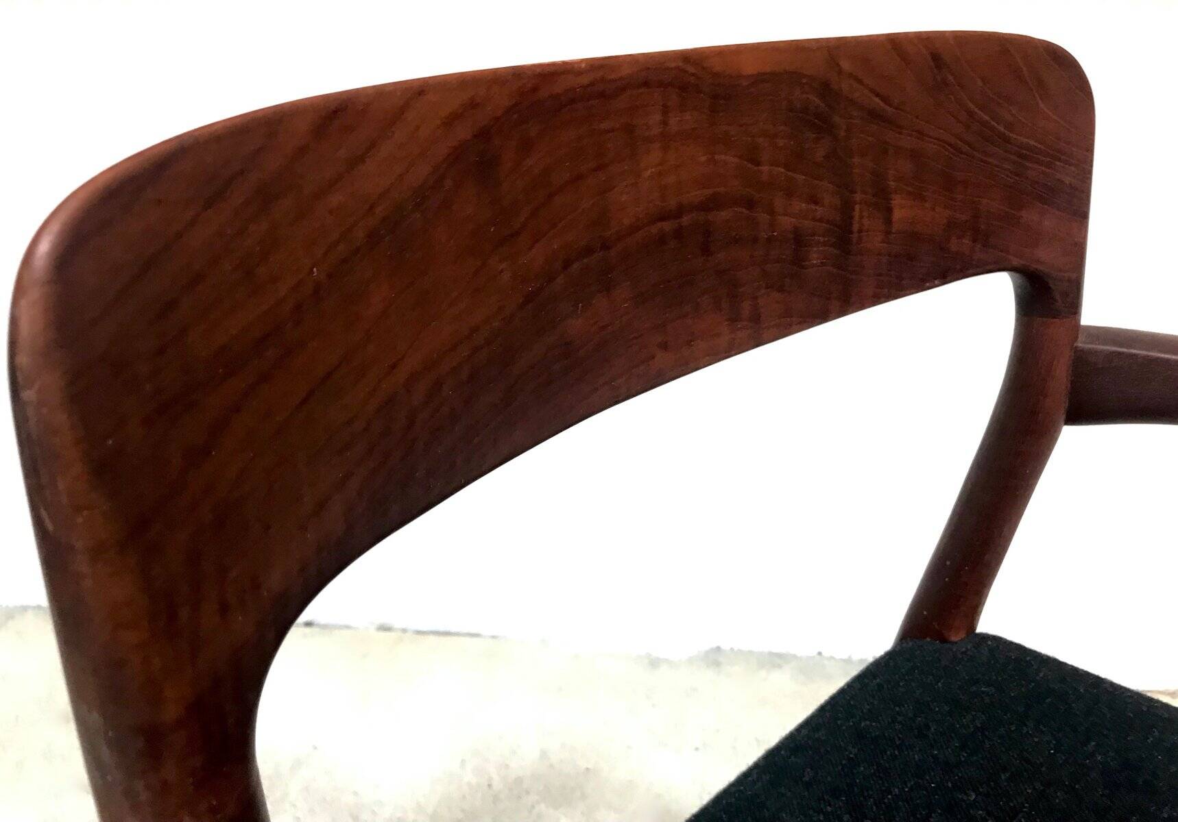 Model 56 Danish teak chair with armrests by Niels O. Møller for J.L. Møllers, 1954