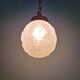 Art Deco suspension in frosted pressed glass, 1930s