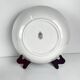 Set of 6 calotte plates Model Réverbère by KG Lunéville, tulip & rose pattern.
