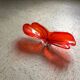 Red translucent blown glass bowl / centrepiece.