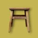 Tabouret rustique en bois massif – esprit brutaliste