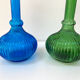 Carafe italienne Empoli en verre vert émeraude - Années 60