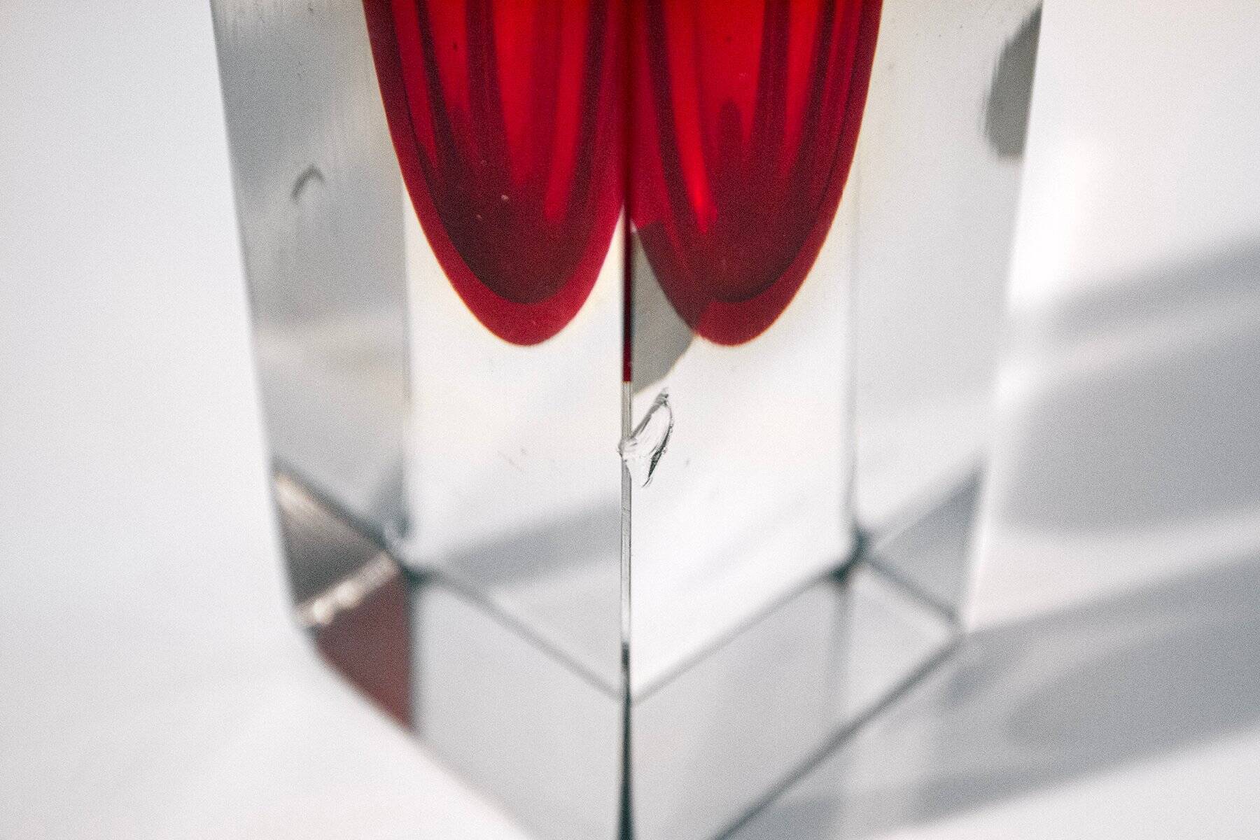 Sommerso vases in Murano glass by Flavio Poli, 1970s, set of 4