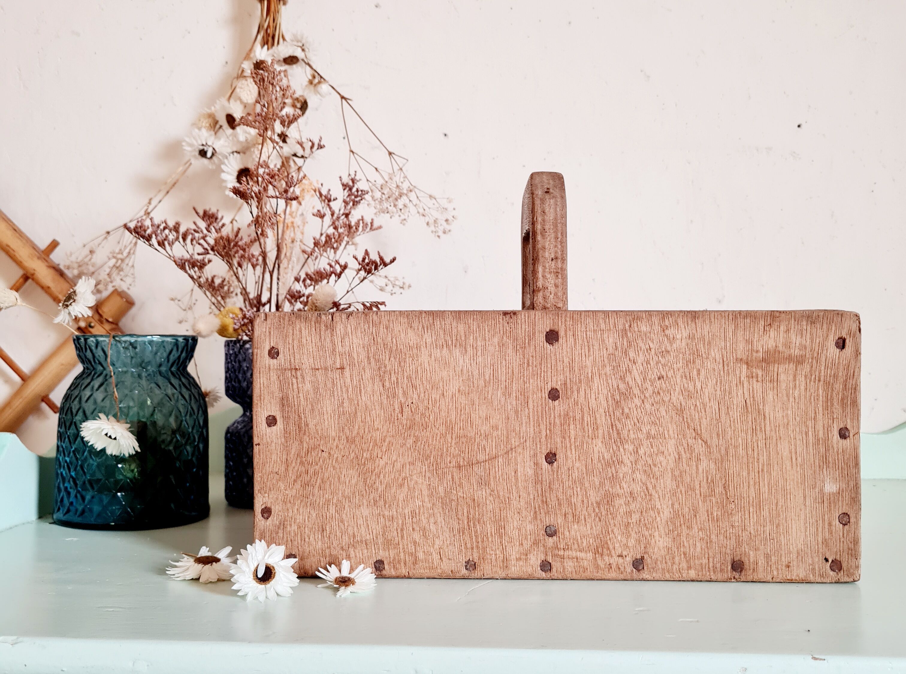 Antique wooden tool box