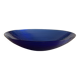 Blue glass salad bowl