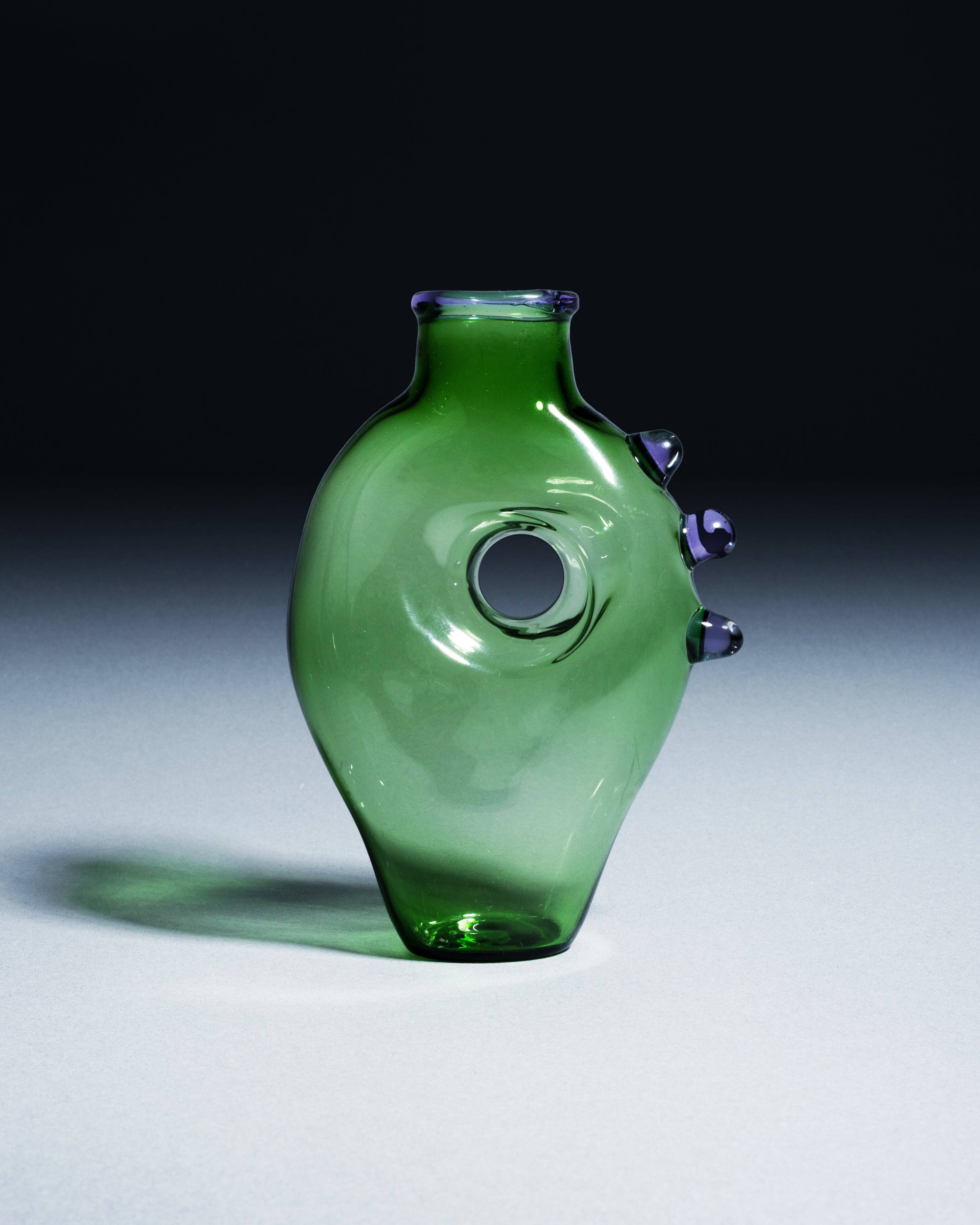 Vase heart en verre soufflé