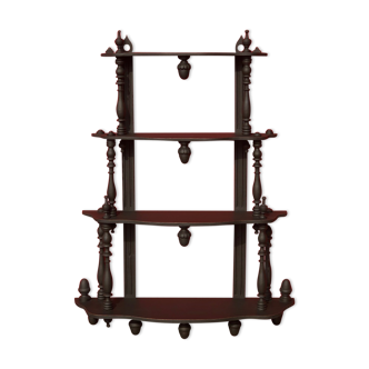 Wooden shelf, 4 trays