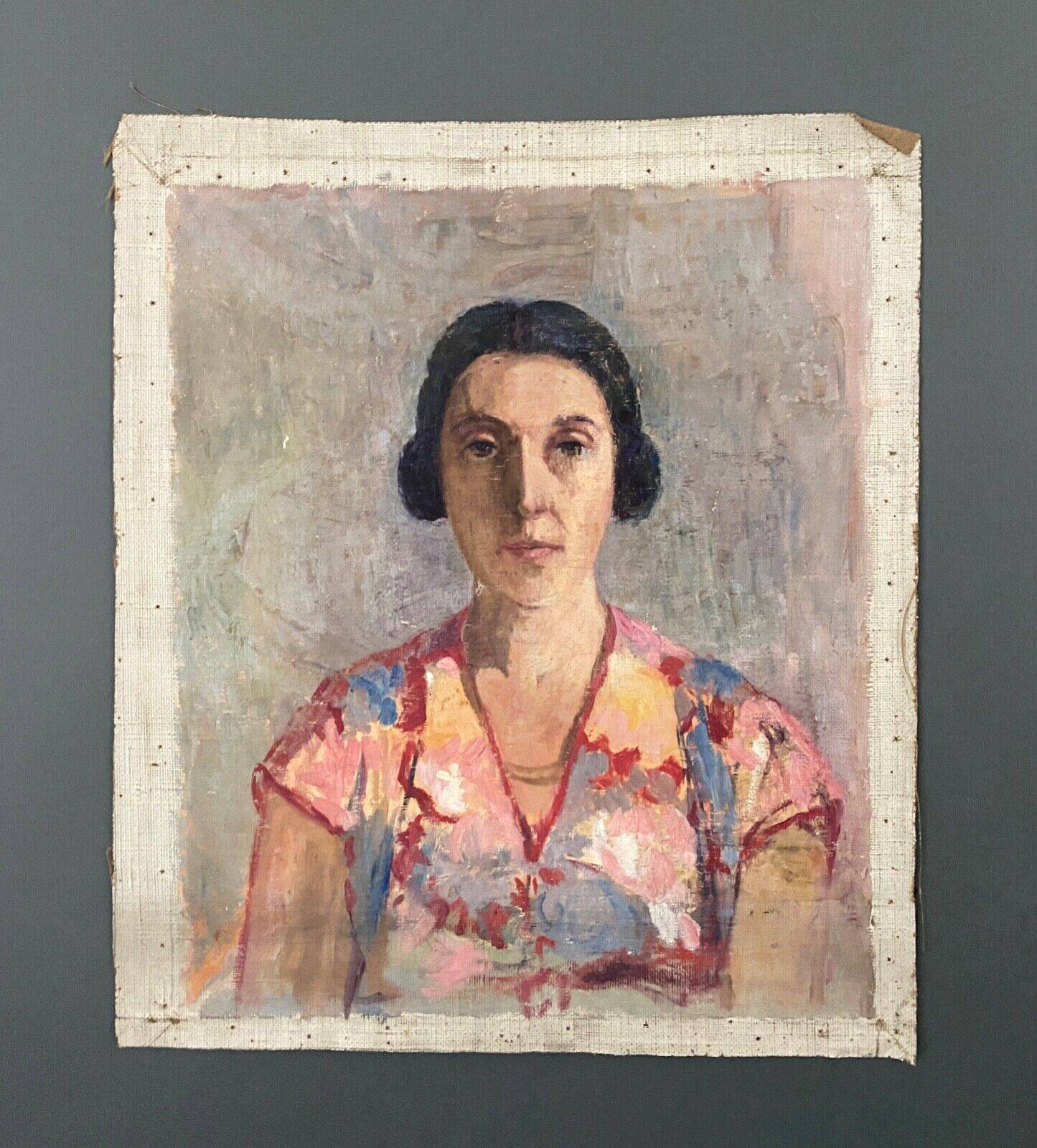Huile sur toile G. Guillot de Raffaillac Femme en costume d'époque 1930