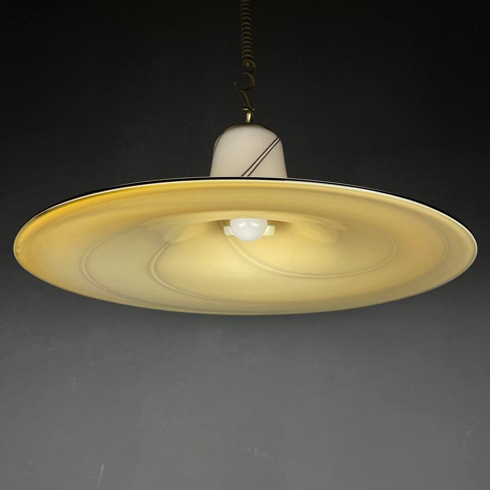 Beige Murano glass pendant, Italy, 1970s