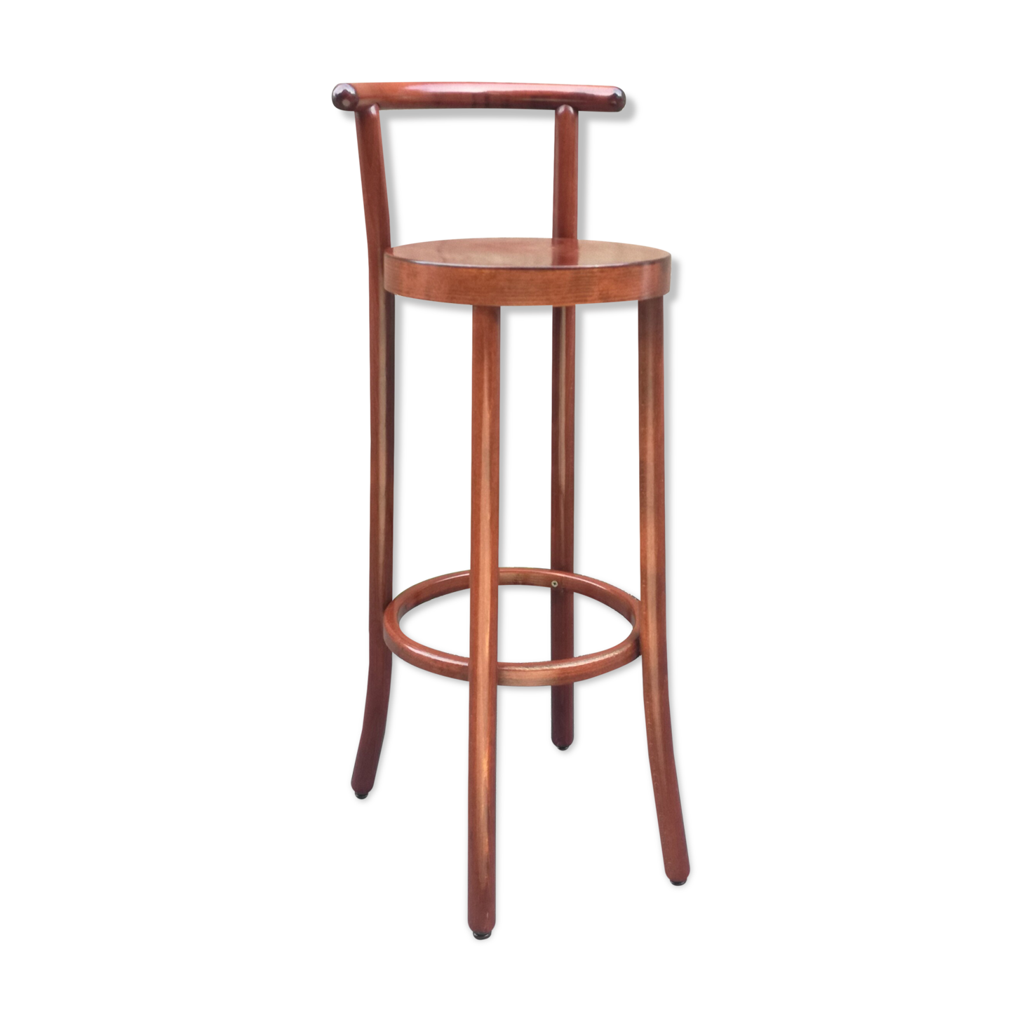Curved wooden bar high chair