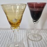 6 Murano wine glasses