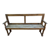 Antique wooden bench – Rustic work – 19th / early 20th century