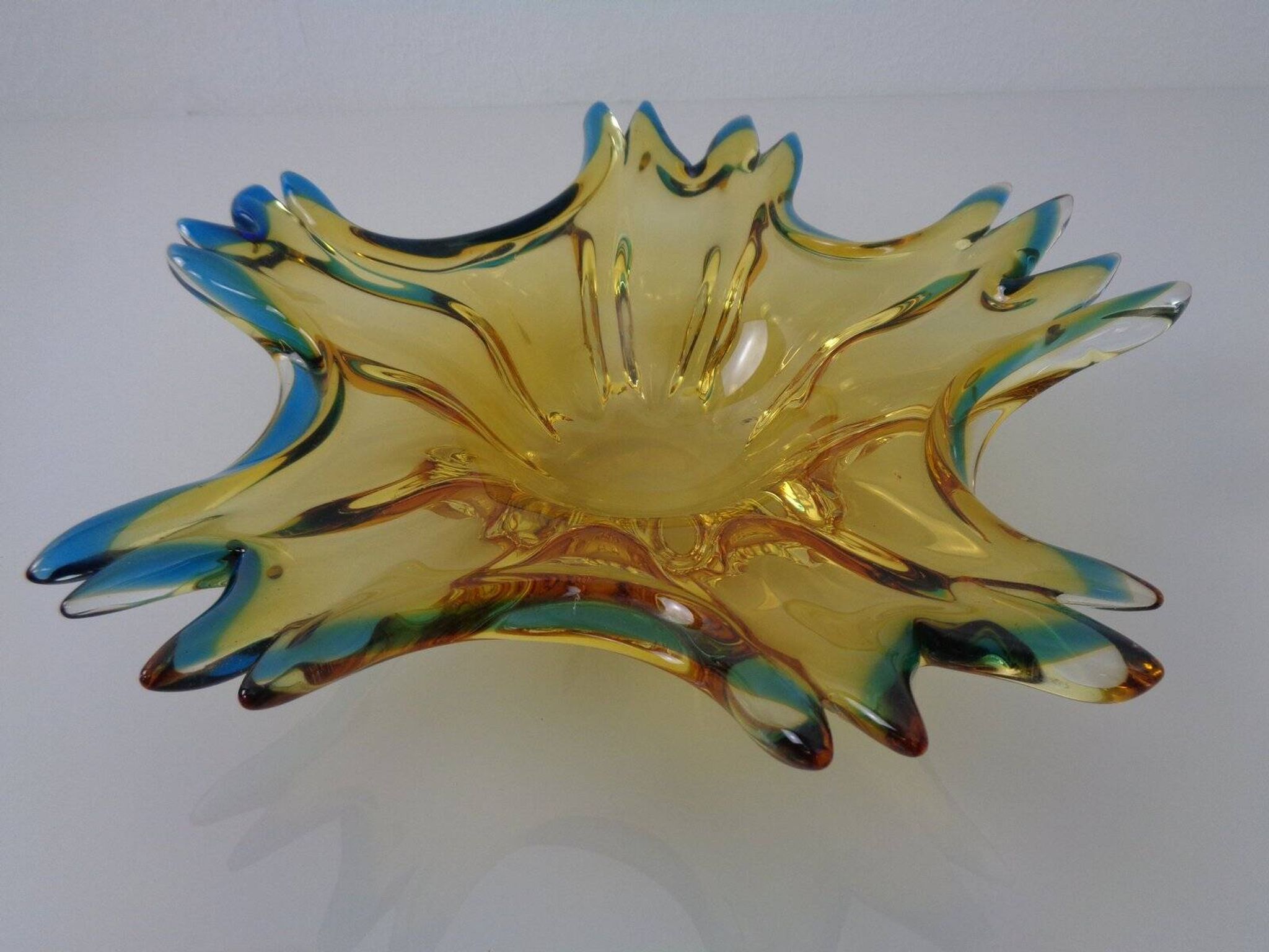 Sommerso Murano Glass Bowl, Italy, 1960s