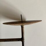 Raw beaten iron candlestick 1970