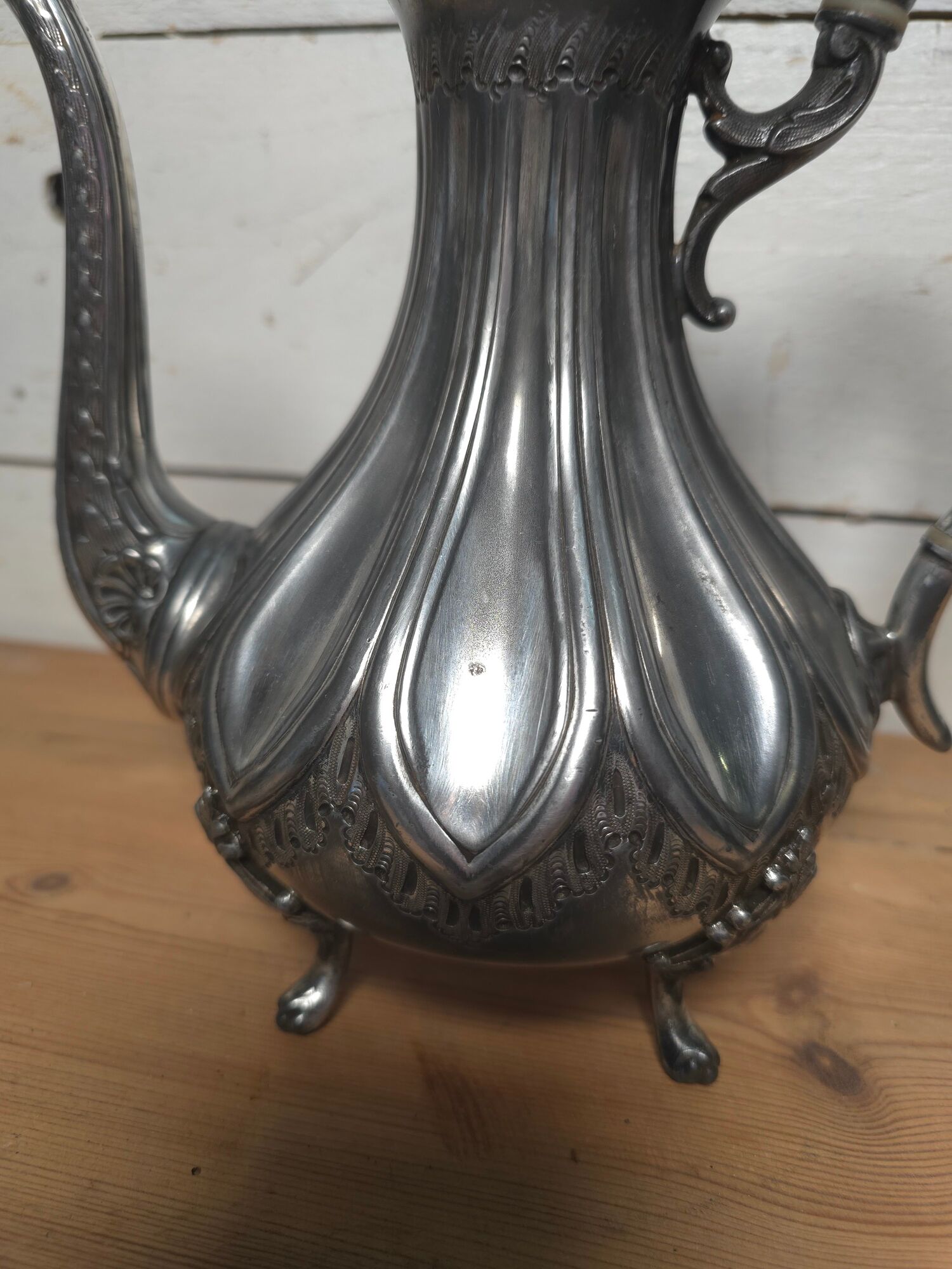 Silver-plated coffee pot