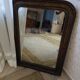 mirror carved wooden semi-circle frame 60x70cm