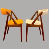 8 Scandinavian design chairs 1960s by Kai Kristiansen in solid teak "