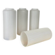 Set of 4 straight white ribbed glass tulips for wall lamp chandelier.