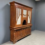 Large art deco cafe cabinet from Belgium, 1920s.