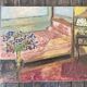 Interior scene portrait of the guest room in spring oil on canvas 1960