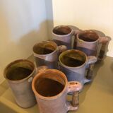 Series of six ceramic pitchers