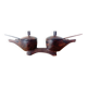 Salt and pepper shakers in carved wood, african craftsmanship