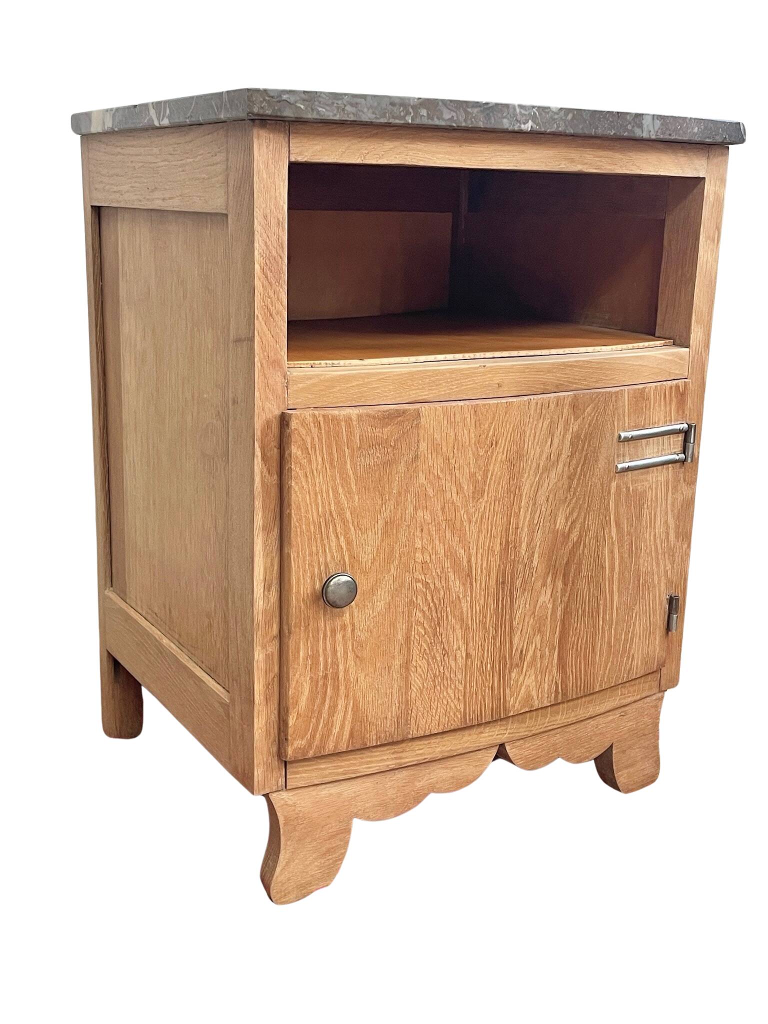Nightstand Oak and marble
