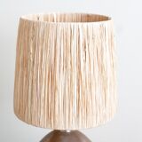 Sandstone ball lamp, raffia day sores, 60s