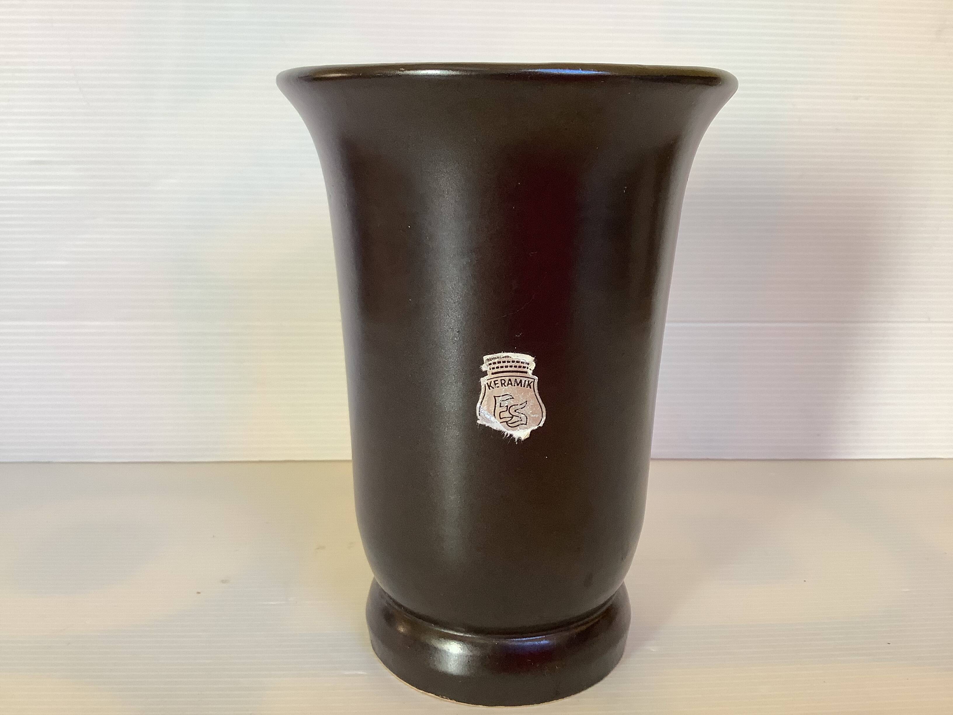 Vase noir keramik ES Emons et Söhne Germany