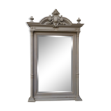 Grey patinated beveled mirror