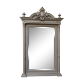 Grey patinated beveled mirror