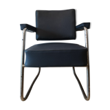 Industrial Pullman chair 60 sad vintage blue